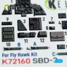 Kelik SBD-3 Dauntless - interior 3D decals for FlyHawk kit 1:72 (K72160)