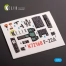 Kelik F-22A Raptor - interior 3D decals for Academy kit 1:72 (K72168)