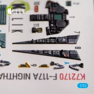   Kelik F-117A NIGHTHAWK - interior 3D decals for Hasegawa kit 1:72 (K72170)