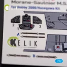 Kelik Morane-Saulnier M.S.406 - interior 3D decals for Hobby 2000/Hasegawa kit 1:72 (K72172)