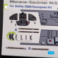   Kelik Morane-Saulnier M.S.406 - interior 3D decals for Hobby 2000/Hasegawa kit 1:72 (K72172)