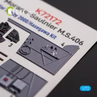   Kelik Morane-Saulnier M.S.406 - interior 3D decals for Hobby 2000/Hasegawa kit 1:72 (K72172)