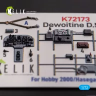   Kelik Dewoitine D.520 - interior 3D decals for Hobby 2000/Hasegawa kit 1:72 (K72173)