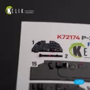 Kelik P-38J Lightning - interior 3D decals for Italeri/Academy kit 1:72 (K72174)