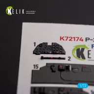  Kelik P-38J Lightning - interior 3D decals for Italeri/Academy kit 1:72 (K72174)