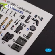   Kelik P-38J Lightning - interior 3D decals for Italeri/Academy kit 1:72 (K72174)