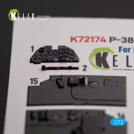   Kelik P-38J Lightning - interior 3D decals for Italeri/Academy kit 1:72 (K72174)