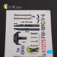   Kelik FW-189C/V-6 - interior 3D decals for ICM kit 1:72 (K72175)