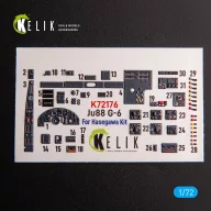   Kelik Ju88 G-6 - interior 3D decals for Hasegawa kit 1:72 (K72176)