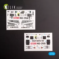   Kelik MiG-29UB - interior 3D decals for IBG models kit 1:72 (K72181)