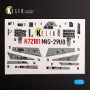 Kelik MiG-29UB - interior 3D decals for IBG models kit 1:72 (K72181)