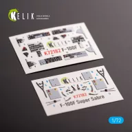   Kelik F-100F - interior 3D decals for Trumpeter kit 1:72 (K72182)