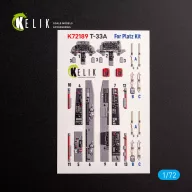   Kelik T-33A Shooting Star - interior 3D decals for Platz kit 1:72 (K72189)