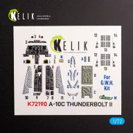   Kelik A-10C Thunderbolt II - interior 3D decals for GWH kit 1:72 (K72190)