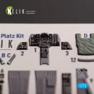Kelik F-1 Support Fighter - interior 3D decals for Platz kit 1:72 (K72191)