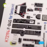   Kelik F-84G Thunderjet - interior 3D decals for Tamiya kit 1:72 (K72194)