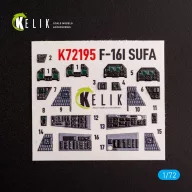   Kelik F-16I - interior 3D decals for Hasegawa kit 1:72 (K72195)