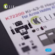   Kelik Ki-43-II Hayabusa - interior 3D decals for Arma Hobby kit 1:72 (K72200)