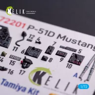   Kelik P-51D Mustang - interior 3D decals for Tamiya kit 1:72 (K72201)