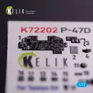 Kelik P-47D Razorback - interior 3D decals for Tamiya kit 1:72 (K72202)