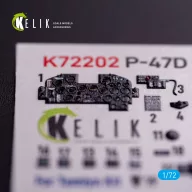   Kelik P-47D Razorback - interior 3D decals for Tamiya kit 1:72 (K72202)