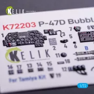   Kelik P-47D Bubbletop - interior 3D decals for Tamiya kit 1:72 (K72203)