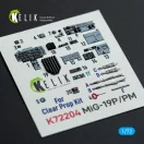 Kelik MiG-19P/PM - interior 3D decals for ClearProp kit 1:72 (K72204)