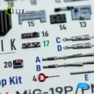 Kelik MiG-19P/PM - interior 3D decals for ClearProp kit 1:72 (K72204)
