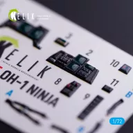   Kelik OH-1 NINJA - interior 3D decals for Aoshima kit 1:72 (K72205)