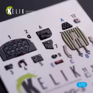   Kelik MiG-3 - interior 3D decals for Armory kit 1:72 (K72207)