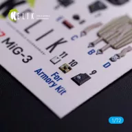   Kelik MiG-3 - interior 3D decals for Armory kit 1:72 (K72207)