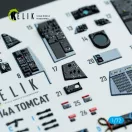Kelik F-14A Tomcat - interior 3D decals for HobbyBoss kit 1:72 (K72217)