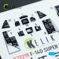   Kelik F-14D Super Tomcat - interior 3D decals for HobbyBoss kit 1:72 (K72219)