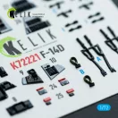 Kelik F-14D Super Tomcat - interior 3D decals for Academy kit 1:72 (K72221)