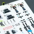 Kelik F-14B Tomcat - interior 3D decals for Academy kit 1:72 (K72223)