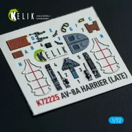   Kelik AV-8A Harrier (late) - interior 3D decals for Italeri kit 1:72 (K72225)