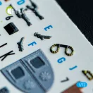 Kelik AV-8A Harrier (late) - interior 3D decals for Italeri kit 1:72 (K72225)