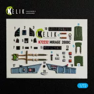   Kelik Mirage-2000C - interior 3D decals for DreamModel kit 1:72 (K72232)