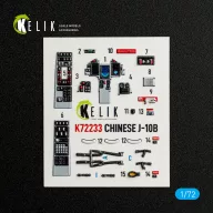   Kelik Chinese J-10B - interior 3D decals for Trumpeter kit 1:72 (K72233)