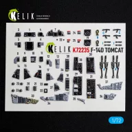   Kelik F-14D Tomcat - interior 3D decals for Tamiya 1:72 (K72235)