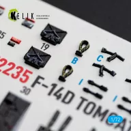   Kelik F-14D Tomcat - interior 3D decals for Tamiya 1:72 (K72235)