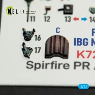  Kelik Spitfire PR A/B/E Types - interior 3D decals for IBG Models kit 1:72 (K72237)