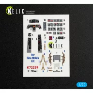   Kelik F-104J - interior 3D decals for Fine Molds kit 1:72 (K72239)