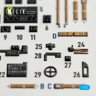   Kelik SB2C-4 - interior 3D decals for Academy / Special Hobby 1:72 (K72246)