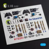   Kelik Bf-109 F-2/F-4 - interior 3D decals for Eduard 1:72 (K72251)
