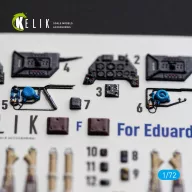   Kelik Bf-109 F-2/F-4 - interior 3D decals for Eduard 1:72 (K72251)
