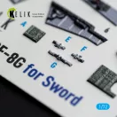 Kelik RF-8G - interior 3D decals for Sword 1:72 (K72256)
