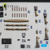   Kelik Ju-87 B/R - interior 3D decals for Airfix 1:72 (K72259)