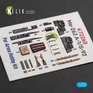   Kelik Me-262 A-1/S-92 - interior 3D decals for Arma Hobby 1:72 (K72260)