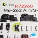 Kelik Me-262 A-1/S-92 - interior 3D decals for Arma Hobby 1:72 (K72260)